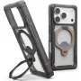 UAG Urban Armor Gear Plasma XTE 360 MagSafe ar statīvu korpuss Apple iPhone 18 Pro/17 Pro - Ash (caurspīdīgi pelēks) 114573113136
