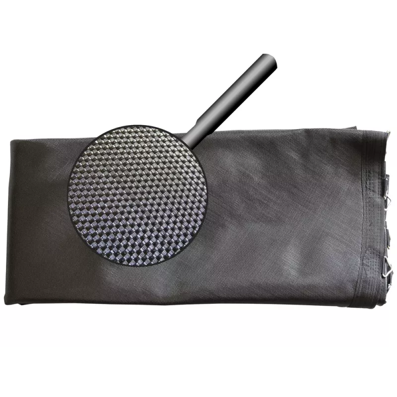 LEAN SPORT 6806 Rezerves batuta paklājs 12ft, 72 V-gredzeni, UV izturīgs PP siets, melns