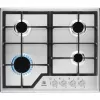 Electrolux KGS6426SX gāzes plīts virsma ar 4 degļiem un wok degli, nerūsējošais tērauds