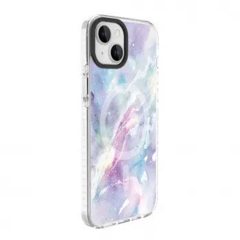 Evelatus Apple iPhone 15 Plus PC+TPU vāciņš ar MagSafe - Pielāgots marmora violets