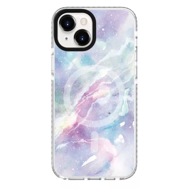 Evelatus Apple iPhone 15 Plus PC+TPU vāciņš ar MagSafe - Pielāgots marmora violets