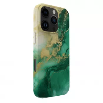 Evelatus Apple iPhone 16 Pro plāns apvalks ar MagSafe pielāgotu apdruku, zaļš