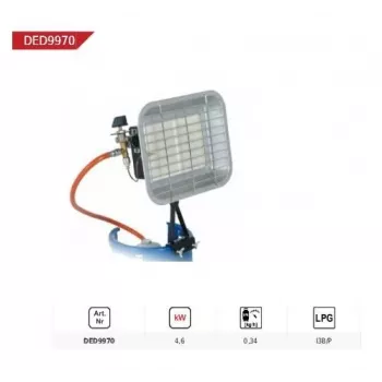 DEDRA gāzes staru sildītājs balonam 4,6kW