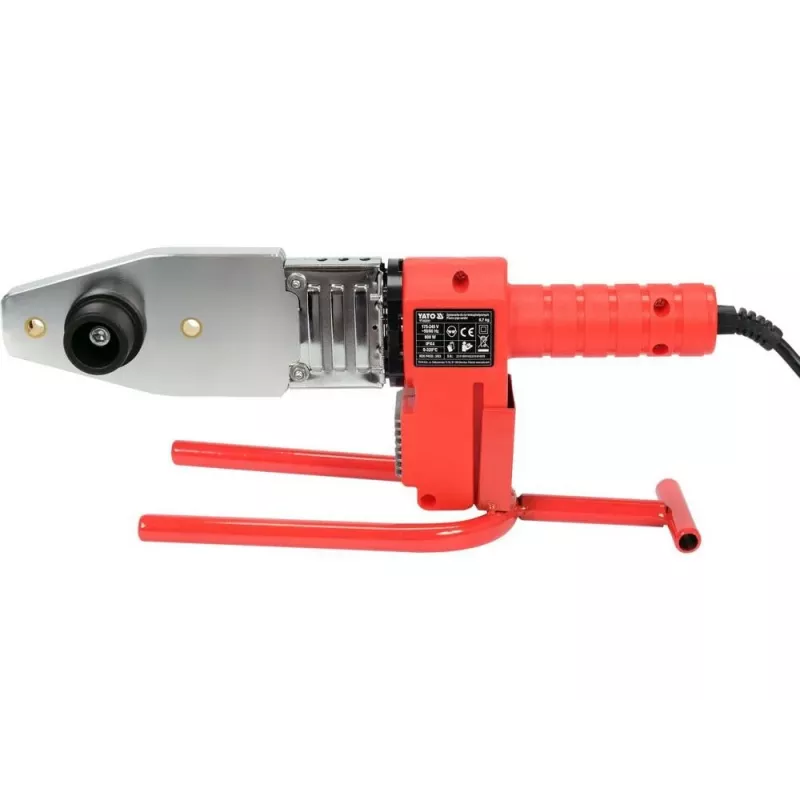 Yato YT-82251 plastmasas metināšanas iekārta 800 W ar LCD digitālo temperatūras kontroli, 100-550°C, 120-250 L/min gaisa plūsma, komplektā uzgaļi un metināšanas stieņi