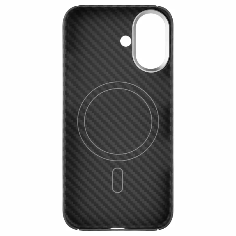 FIXED MagVelar aramīda šķiedras aizmugures vāciņš Apple iPhone 17 - melns