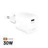 Fiksēts Mini USB-C GaN lādētājs 30W - Melns