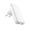 Fixed Slim Traveller 2xUSB-C ceļojumu lādētājs ar pasaules adapteriem, GaN, 45W - balts