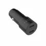 Fiksēts dubultais USB-C auto lādētājs 65W PD 3.0