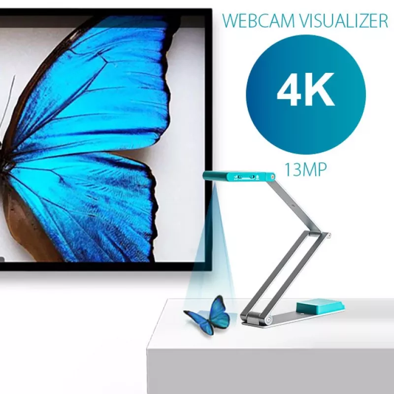 IRIScan Visualizer 7 Dyslexic - A3 galda skeneris, 13MP, USB, Arctic Blue/Silver