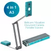 IRIScan Visualizer 7 Dyslexic - A3 galda skeneris, 13MP, USB, Arctic Blue/Silver