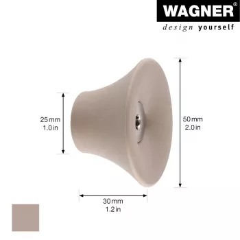 Wagner design yourself TULIP mēteļu āķis GH 0322, 1 āķis, taupe (17032221)
