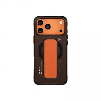 SKINARMA Haxa apvalks iPhone 17 Pro ar magnētisko uzlādi un satveršanas statīvu, grafīts
