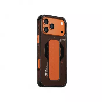 SKINARMA Haxa apvalks iPhone 17 Pro ar magnētisko uzlādi un satveršanas statīvu, grafīts