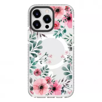Evelatus Apple iPhone 15 Pro caurspīdīgs maciņš ar MagSafe - Pielāgots dizains caurspīdīgs PC+TPU