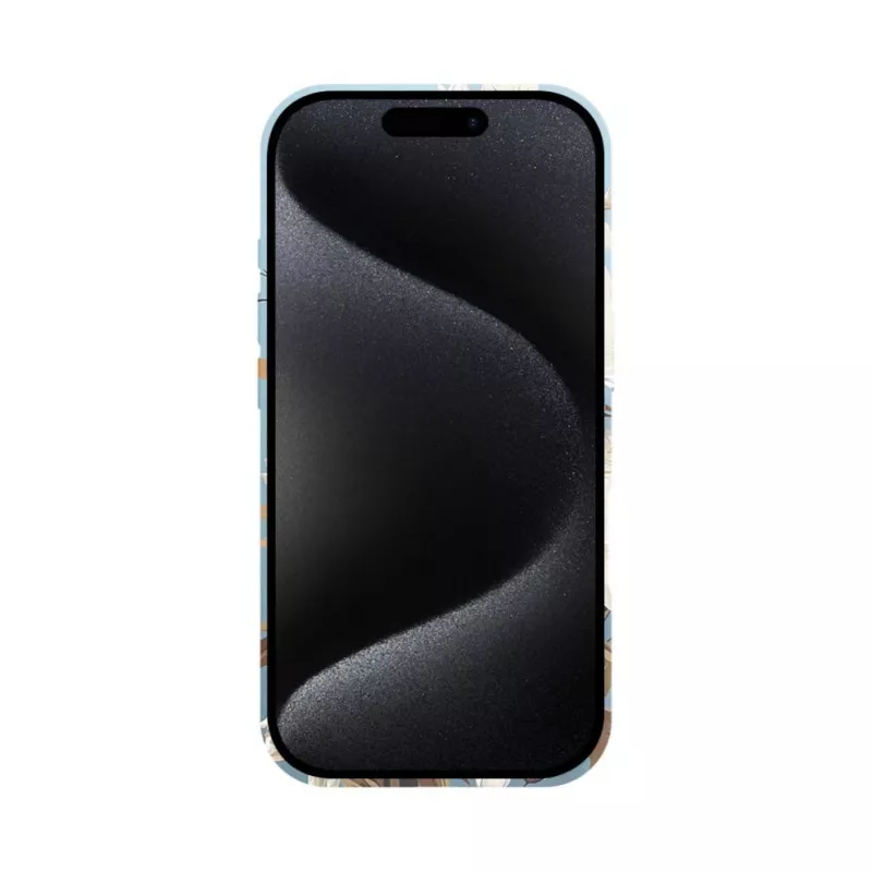 Evelatus Apple iPhone 16 plāns apvalks ar MagSafe - pielāgots ziedu zils dizains