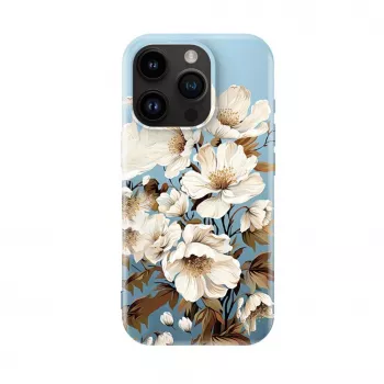 Evelatus iPhone 16 Pro Max slaids apvalks ar MagSafe - Flower Blue