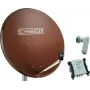 SCHWAIGER SAT sistēma 80 cm 6 dalībniekiem Quattro LNB (bez slēdža) ķieģeļu sarkans ar Multiswitch 5/6