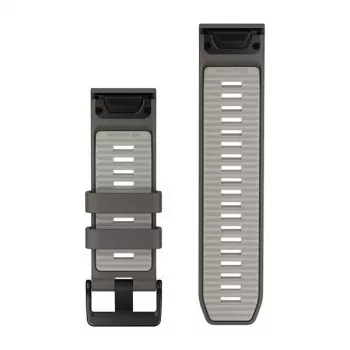 Garmin QuickFit 26 pulksteņu siksniņas, Pebble Grey/Silver Grey silikons [010-14510-00]