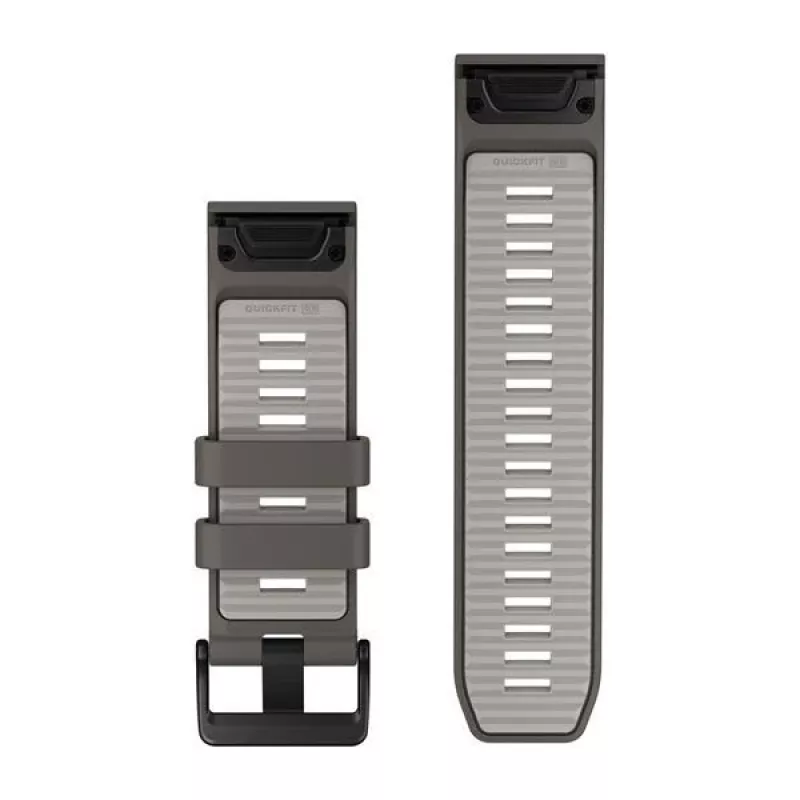 Garmin QuickFit 26 pulksteņu siksniņas, Pebble Grey/Silver Grey silikons [010-14510-00]