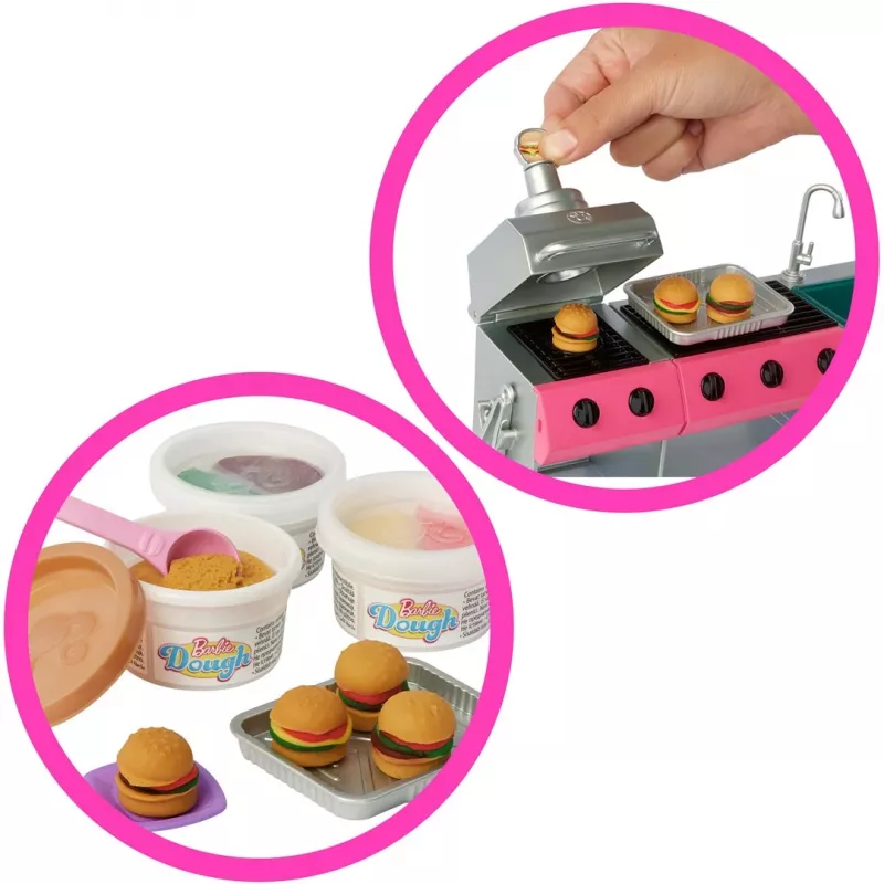 Barbie Dreamhouse Adventures leļļu kemperis ar piederumiem, pārveidojas par 7 zonu kemperi, 60+ piederumi, rozā
