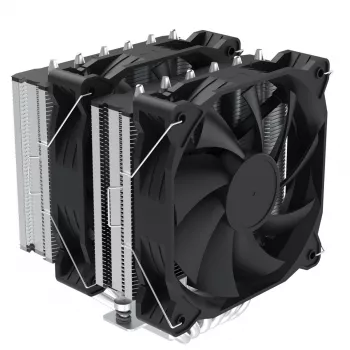 Zalman CNPS12X BP melns CPU dzesētājs - 120 mm PWM ventilators, zila LED, 6 siltuma caurules, Intel/AMD