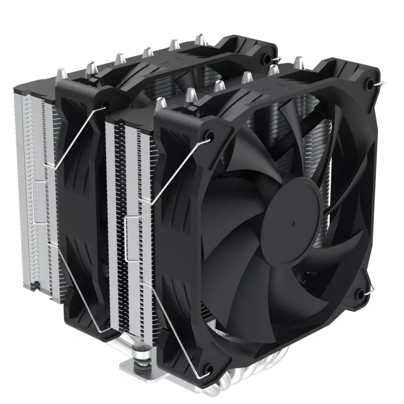 Zalman CNPS12X BP melns CPU dzesētājs - 120 mm PWM ventilators, zila LED, 6 siltuma caurules, Intel/AMD