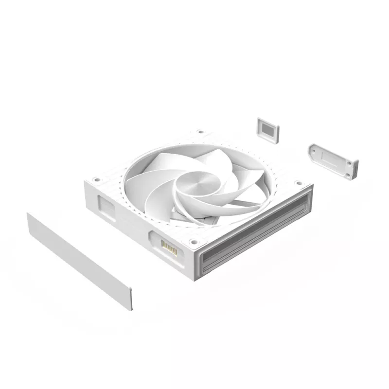 Zalman ZM-DF120R balts 120mm reversais Daisy Chain ARGB PWM ventilators