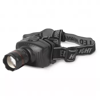 ENTAC EHL-ZOOM-1W-PL Zoom 1W LED galvas lukturis, melns