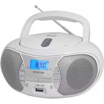 SENCOR SPT 2700WH CD/BT/MP3/USB/FM radio boomboks balts