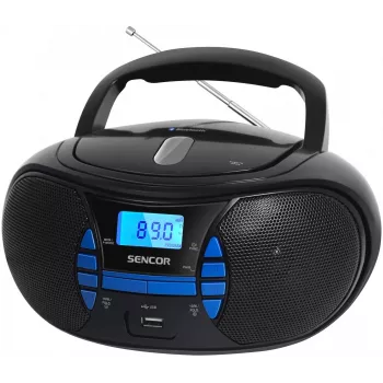 SENCOR SPT 2700BK CD/BT/MP3/USB/FM radio magnetofons melns