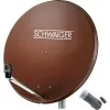 SCHWAIGER 80 cm satelītantenas komplekts ar vienu LNB, ķieģeļsarkans