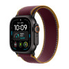 Apple Watch Ultra 4 GPS + Cellular 49 mm melns titāna korpuss ar bordo Trail Loop siksniņu, M/L