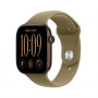 Apple Watch Series 12 GPS + Cellular 42mm tumši bronzas alumīnija korpuss ar olīvu sporta siksniņu - S/M