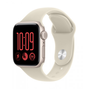 Apple Watch SE 3 GPS + Cellular 40 mm Starlight alumīnija korpuss ar smilškrāsas sporta siksniņu, S/M