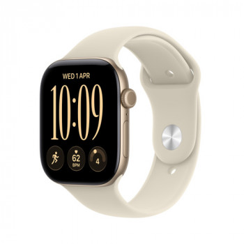 Apple Watch Series 12 GPS 42 mm zelta alumīnija korpuss ar smilškrāsas sporta siksniņu, S/M