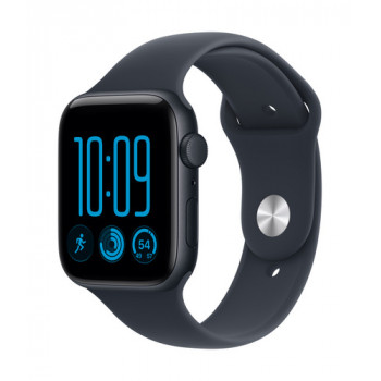 Apple Watch SE 3 GPS 44 mm Midnight alumīnija korpuss ar zilu sporta siksniņu, M/L