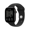 Apple Watch Series 12 GPS 46 mm melns alumīnija korpuss ar melnu sporta siksniņu, S/M
