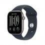 Apple Watch Series 12 GPS 46mm kosmosa pelēks alumīnija korpuss ar tumši zilu sporta aproci - S/M