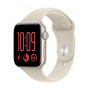 Apple Watch SE 3 GPS 44 mm Starlight alumīnija korpuss ar smilškrāsas sporta siksniņu, M/L