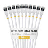 StarTech.com slaids Cat6a U/FTP savienojuma kabelis RJ45, 0,15 m, balts, 10 gab.