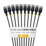 StarTech.com slaids Cat6a U/UTP savienojuma kabelis RJ45, 0,15 m, melns, 10 gab.