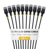 StarTech.com slaids Cat6a U/UTP savienojuma kabelis RJ45, 0,15 m, melns, 10 gab.