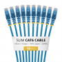 StarTech.com Slim Cat6 U/UTP savienojuma kabelis RJ45, 1 m, zils, LSZH, 10 gab.