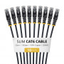StarTech.com Slim Cat6 U/UTP savienojuma kabelis RJ45, 0,5 m, melns, 10 gab.