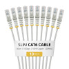 StarTech.com Slim Cat6 U/UTP savienojuma kabelis RJ45, 0,5 m, pelēks, 10 gab.
