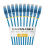 StarTech.com Slim Cat6 U/UTP savienojuma kabelis RJ45, 0,25 m, zils, LSZH, 10 gab.