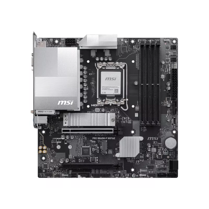 MSI PRO B860M-P WIFI6E mātesplate, Intel B860, LGA 1851, Micro-ATX, DDR5