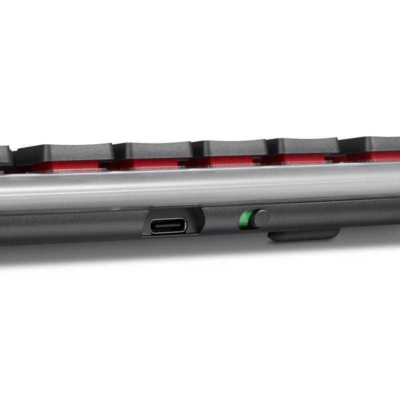 Lenovo bezvadu daudzrežīmu mehāniskā klaviatūra 8000, vācu izkārtojums, pelēka