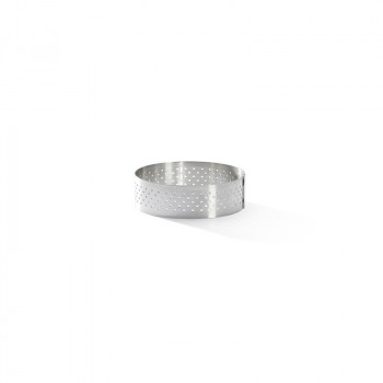 De Buyer perforēts nerūsējošā tērauda apaļš tartes gredzens, 6.5 cm (3099.02)