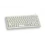 Cherry Slim Line G84-4100 kompakta klaviatūra, PS/2 + USB, 83 taustiņi, vācu izkārtojums (QWERTZ), gaiši pelēka